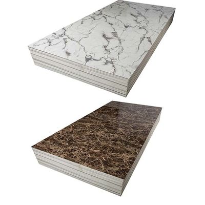 ورق مرمر تقلیدی پی وی سی 1220x2440 ورق دیوار تخته جایگزین ضد آب