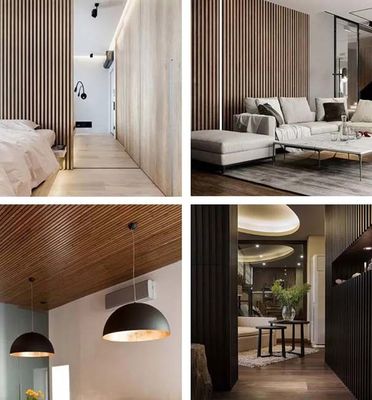 پانل های دیواری شیاردار WPC جایگزین چوب، همه کاره زیبا