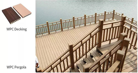 پانل WPC دیوار PVC باغ ضد آب برای دکوراسیون ضد لغزش فضای باز سازگار با محیط زیست