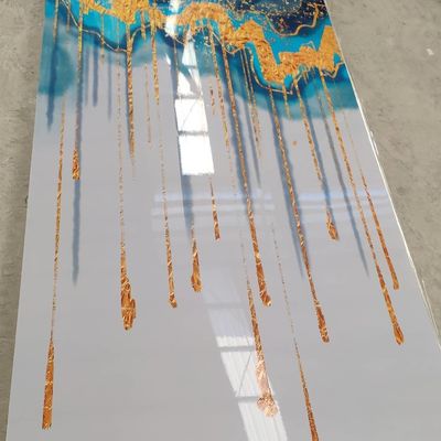 ضد آب 1220x2440 1220x2800 دکور دیوار ورق پی وی سی طرح مرمر