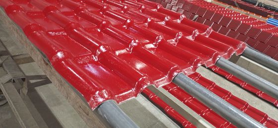 کاشی های سقفی رزینی مصنوعی آسا کاشی های سقف شینگل پی وی سی موجدار ورق های سقف پلاستیکی UPVC