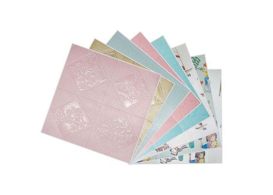 تابلوهای دیواری PE سفید سه بعدی کاغذ دیواری فوم آجری برای دکوراسیون منزل