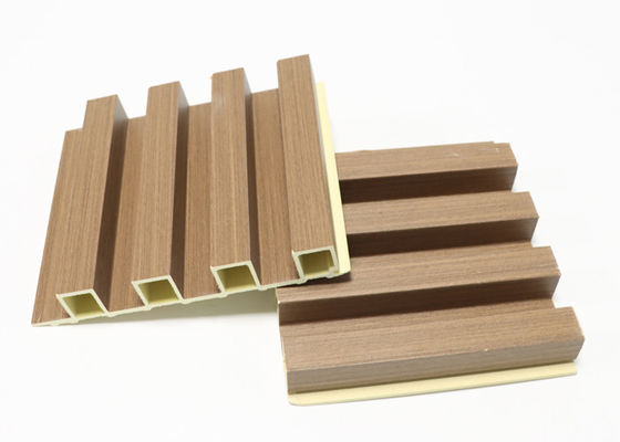 پانل دیواری دکوراتیو Wpc Fluted بافت چوبی 160 * 24 * 2900 میلی متر ضد آب