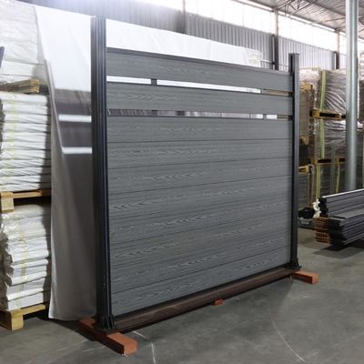 3 بعدی کامپوزیت Wpc Fence Board Wood Grain Wood Wood Wood Composite Fence Board نسوز در فضای باز