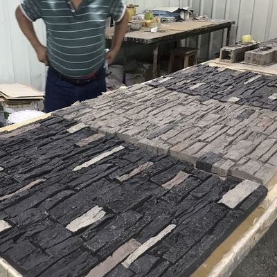 نصب سریع PU پانل دیواری سنگ مصنوعی قارچ پلی اورتان 1200 * 600 میلی متر