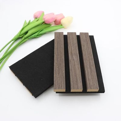 تخته پانل های آکوستیک لوکس پارچه چوبی شیاردار 2400 * 600 میلی متر