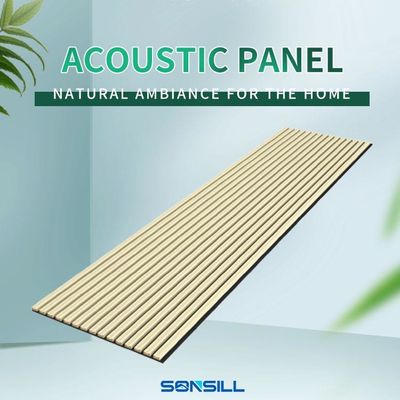 100% پلی استر + ام دی اف با عایق صوتی مربع شکل تخته آکوستیک روکش