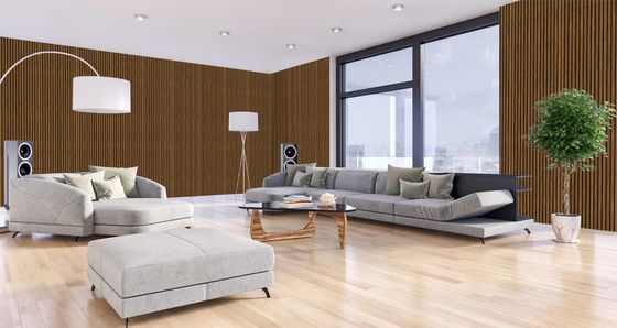 پانل‌های دیواری آکوستیک چوبی تخته‌دار Pet Mdf عایق صدا