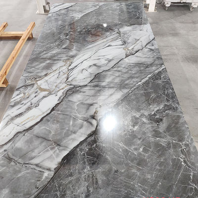 4 * 8 فوت UV PVC ورق مرمر ضد آب چاپ گرم / 3D چاپی پانل های داخلی تابلو های UV