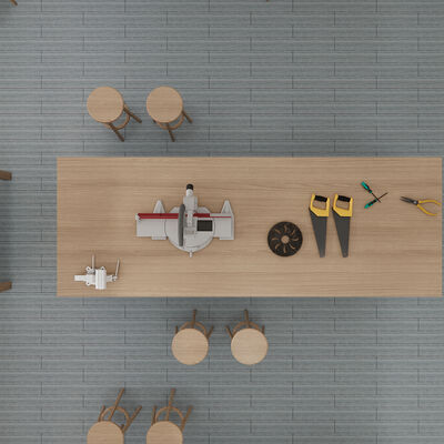 برچسب های چسبدار فرش فلزی با قالب رول بسیار گسترده برای اتاق ها یا فضاهای بزرگتر