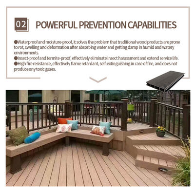 مناسب برای نصب کاشی‌های کف 40x40 Wpc Decking Piso Deck Wpc برای عرشه پاسیو