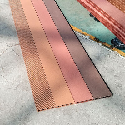 پانل دیواری بیرونی WPC بیرونی چوبی پلاستیکی کامپوزیت با مقاومت در برابر آب و هوا و نصب آسان