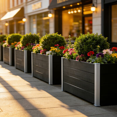 جعبه بزرگ بستر باغ بلند برای باغ گیاهی در خارج از منزل