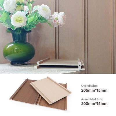 طراحی مدرن چوب دانه های فلوت شده پنل دیواری WPC ضد آب پوشش دیواری داخلی برای اتاق نشیمن و اتاق خواب