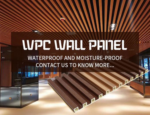 دکوراسیون داخلی دیوار داخلی Wpc پانل دیواری تزئینی کامپوزیت چوب پلاستیک