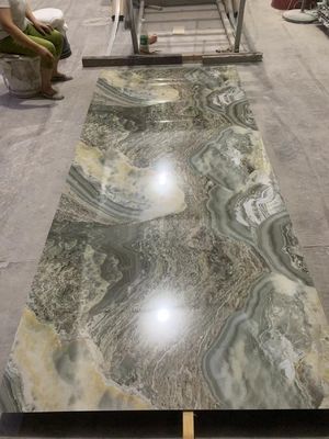 جوشانده دیوار داخلی ورق پلاستیک مرمر PVC UV ضد آب 1220x2800mm