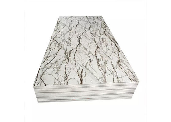جوشانده دیوار داخلی ورق پلاستیک مرمر PVC UV ضد آب 1220x2800mm