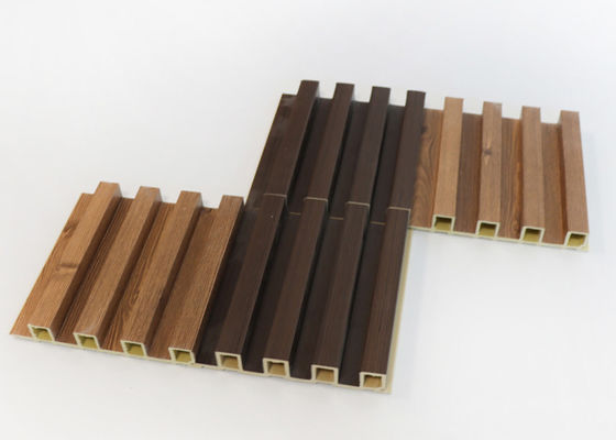 دکوراسیون داخلی پانل دیواری WPC کامپوزیت چوبی فلوت شده 160mm x 24mm ضد آب