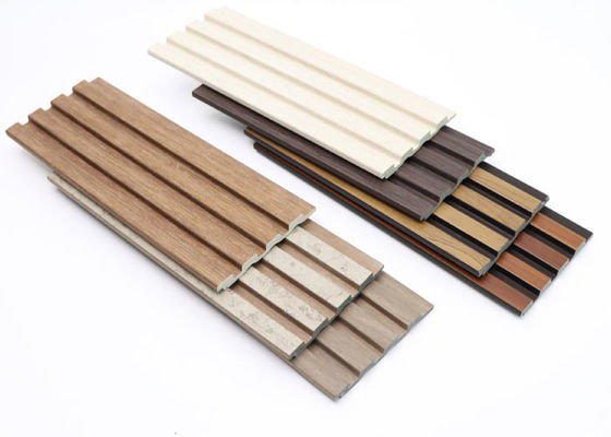 پانل های داخلی پانل روکش دیوار PS با خط نقره ای طلایی برای پس زمینه 120x12mm