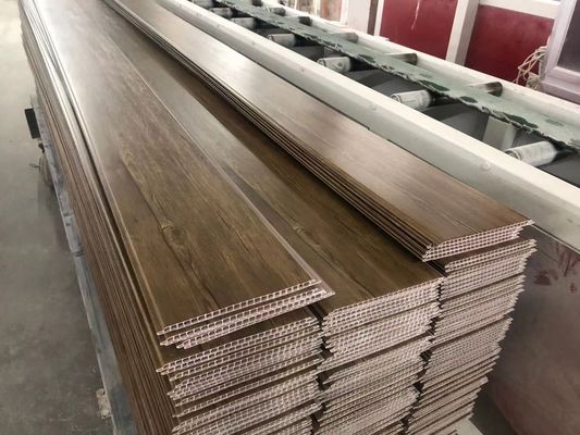 پانل های سقفی PVC چوبی دکوراتیو 25 سانتی متری داخلی پانل دیواری پلاستیکی