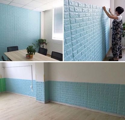 کاغذ دیواری سه بعدی PE فوم کاغذ دیواری خود چسب برای دکوراسیون منزل