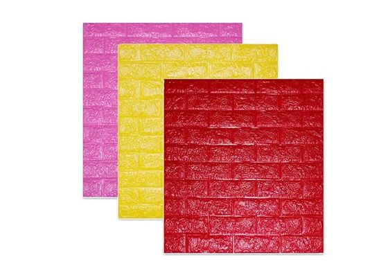 تزیین خانه کاغذ دیواری PE فوم کاغذ دیواری اتاق خواب کاغذ دیواری سه بعدی 70x77 سانتیمتر چسب کاغذ دیواری