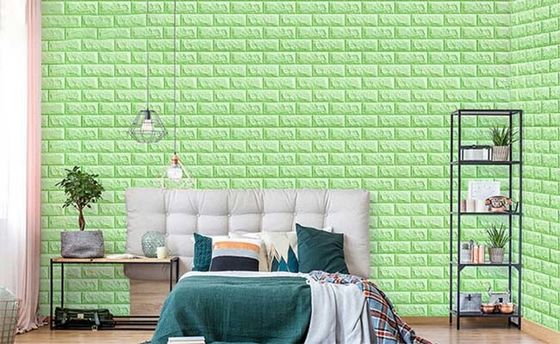 کاغذ دیواری فوم آجری سه بعدی وینیل با چسبندگی قوی برای تزئین دیوار