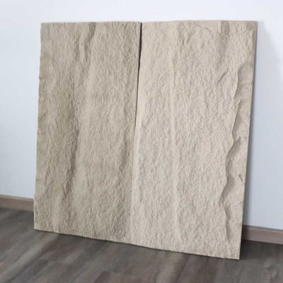 دکوراسیون منزل پنل سنگ فرهنگی PU خاکستری تیره شبیه سازی پلی اورتان 120 * 60 سانتی متر