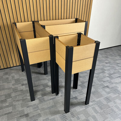 بستر باغ بلند با پاهای فلزی برای کاشت گیاهان گیاهی در فضای باز