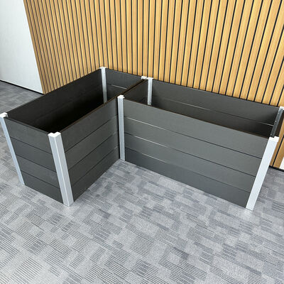 طرح جعبه گلدان باغچه برجسته در فضای باز با مواد ضد آب و مقاوم در برابر آتش و سازگار با محیط زیست برای کاشت در حیاط خلوت